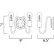 Haven 2 Light 9 inch Black and Satin Nickel Wall Sconce Wall Light