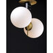 Vesper 2 Light 9.75 inch Satin Brass and Black Semi-Flush Mount Ceiling Light