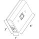 CounterMax MX-LD-AC 4 inch White Under Cabinet Junction Box