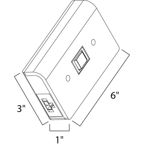 CounterMax MX-LD-AC 4 inch White Under Cabinet Junction Box
