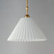 Kismet 1 Light 20 inch Gold Leaf Single Pendant Ceiling Light in Satin White