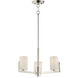 Dart 3 Light 22.25 inch Satin Nickel Mini Chandelier Ceiling Light