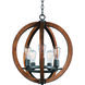 Bodega Bay 5 Light 18 inch Anthracite Single-Tier Chandelier Ceiling Light in Bulb Not Included