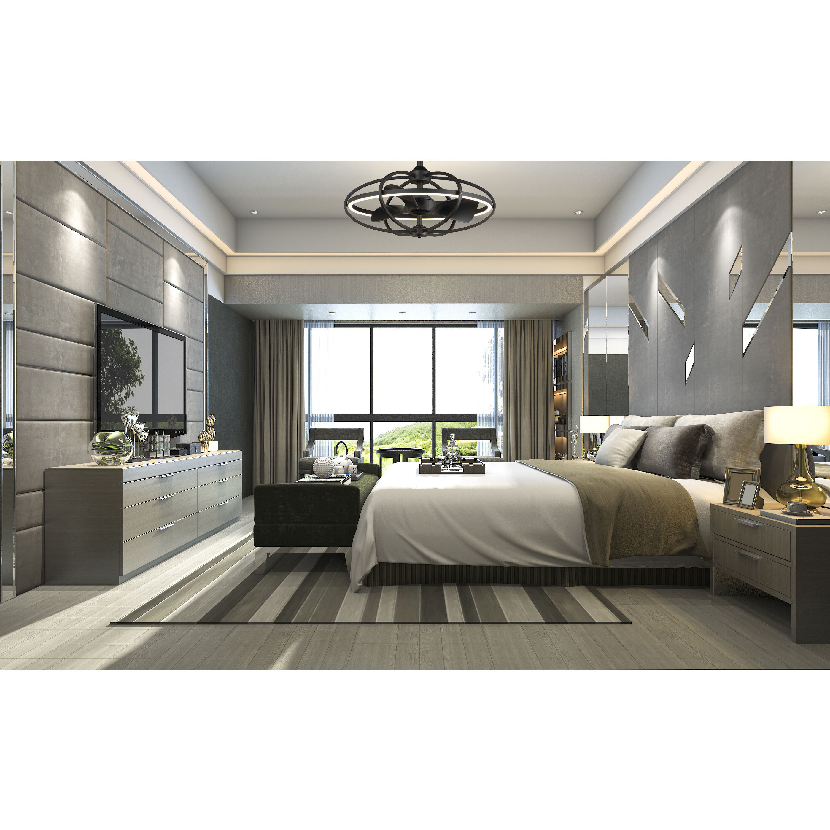 Corona Fan 28 inch Black Fandelight