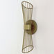 Zeta LED 4.75 inch Natural Aged Brass Wall Sconce Wall Light