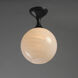 Neve 1 Light 9 inch Black Semi-Flush Mount Ceiling Light