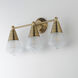 Hargreaves 3 Light 24 inch Natural Aged Brass Bath Vanity Wall Light