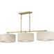 Bongo 3 Light 60 inch Natural Aged Brass Linear Pendant Ceiling Light