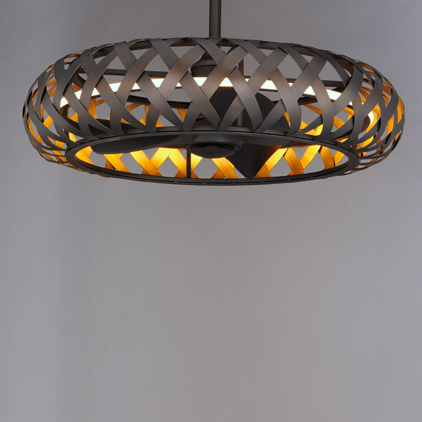 Weave 33 inch Bronze Gilt/Gold Fandelight
