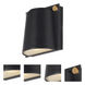 Rivet LED 5.5 inch Black and Antique Brass Outdoor Wall Mount