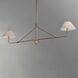 Kismet 2 Light 60.25 inch Gold Leaf Linear Pendant Ceiling Light