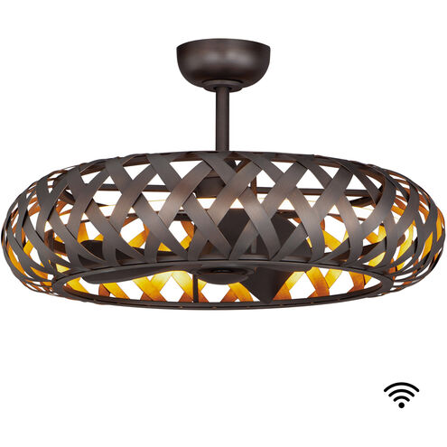 Weave 33 inch Bronze Gilt/Gold Fandelight