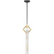 Flambeau 1 Light 3 inch Black/Antique Brass Single Pendant Ceiling Light