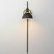 Dawn 1 Light 7 inch Antique Brass and Black Wall Sconce Wall Light