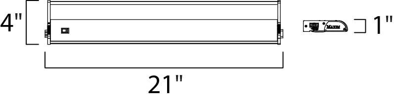 CounterMax MX-L120DC 120 LED 21 inch Metallic Bronze Under Cabinet