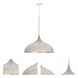 Fleur 1 Light 20 inch White and Gold Single Pendant Ceiling Light