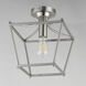 Clifton 1 Light 10 inch Satin Nickel Semi-Flush Mount Ceiling Light