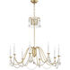 Plumette 8 Light 36 inch Gold Leaf Chandelier Ceiling Light