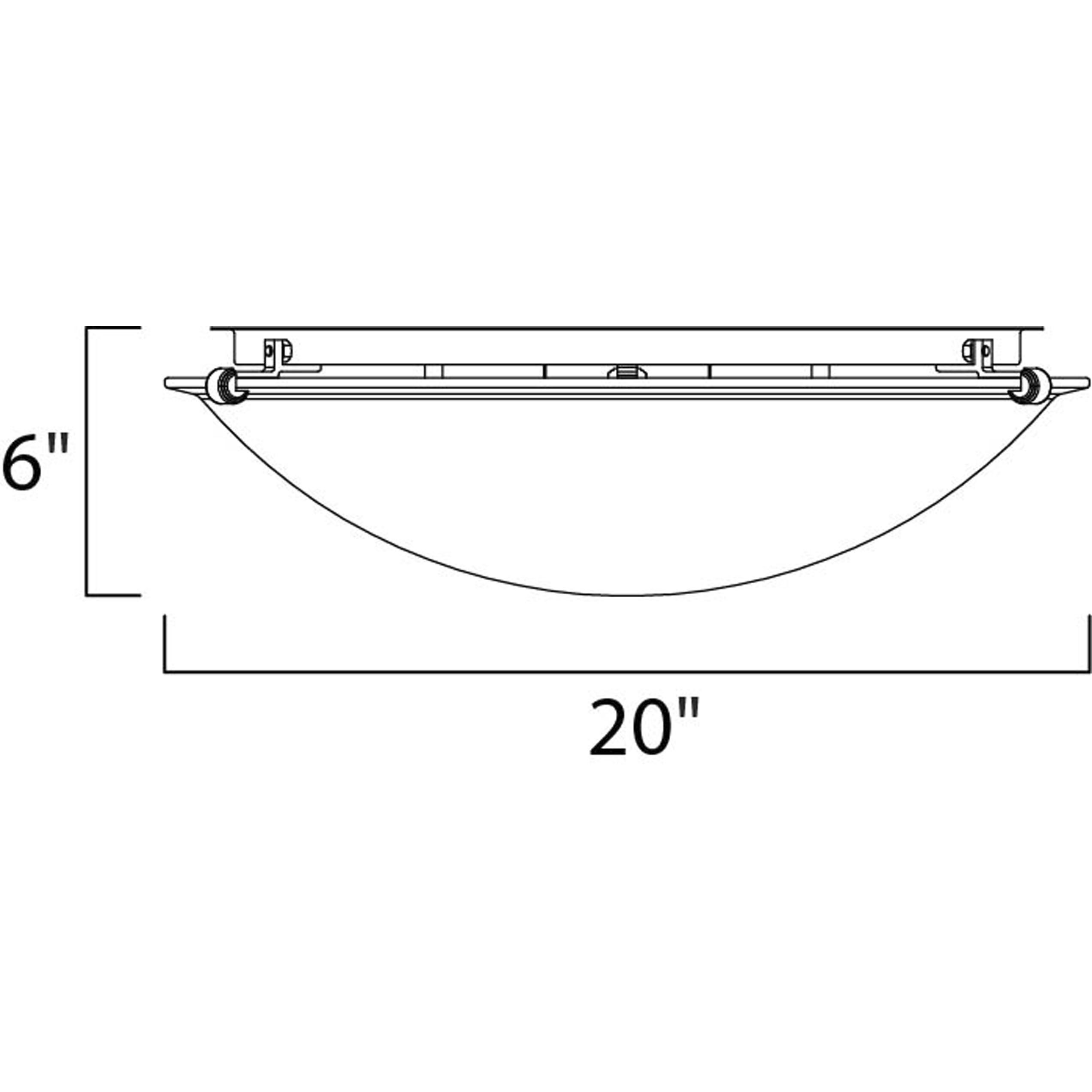 Malaga 4 Light 20 inch Oil Rubbed Bronze Flush Mount Ceiling Light in Marble