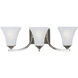 Aurora 3 Light 21.5 inch Satin Nickel Bath Vanity Wall Light