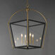 McCadden 4 Light 18.5 inch Black and Natural Aged Brass Entry Foyer Pendant Ceiling Light