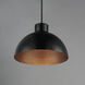 Rockport 1 Light 10 inch Black and Antique Copper Single Pendant Ceiling Light