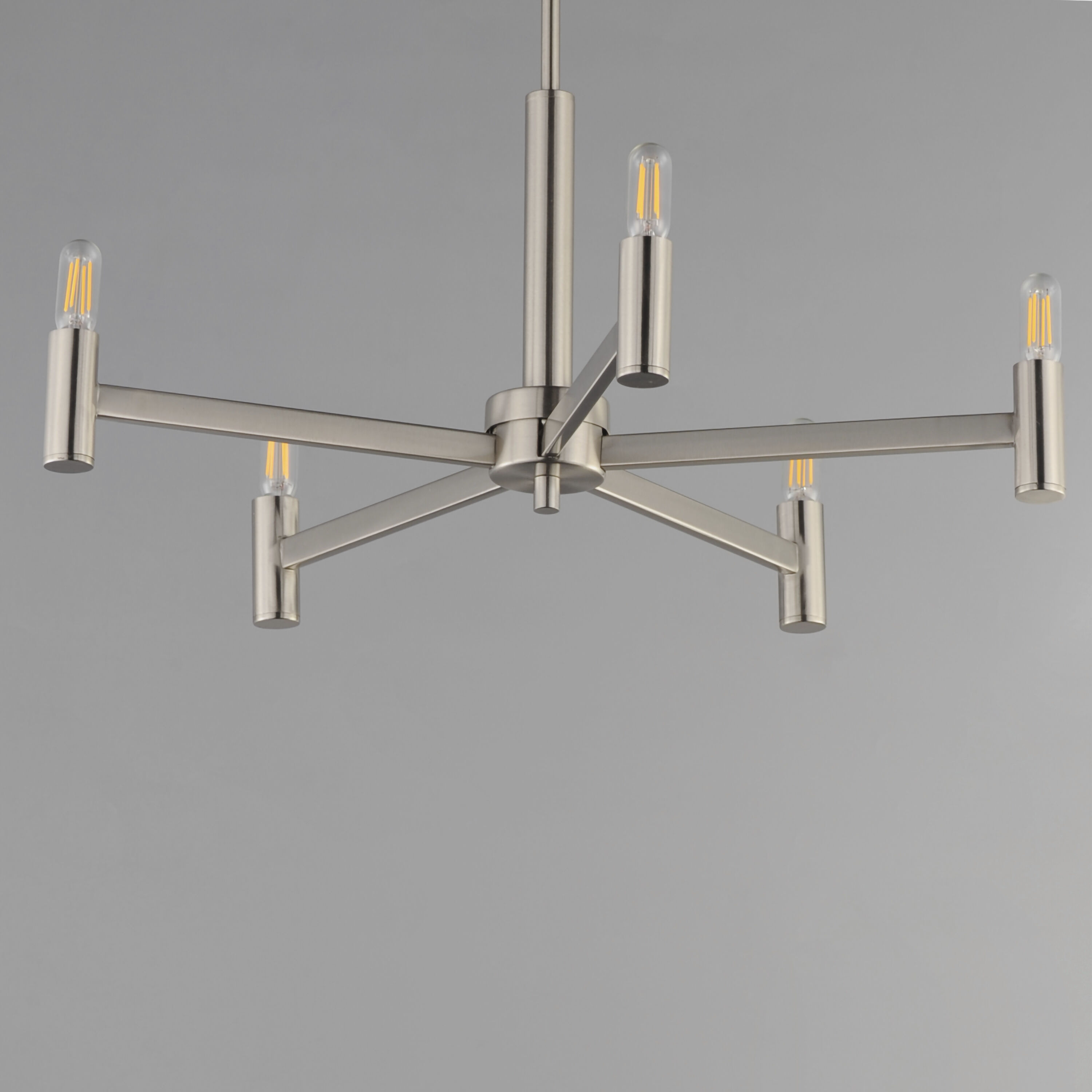 Emana 5 Light 24 inch Satin Nickel Chandelier Ceiling Light