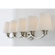 Shelter 5 Light 37.5 inch Satin Nickel Bath Vanity Wall Light