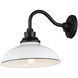 Granville 1 Light 11.25 inch White and Black Outdoor Wall Mount
