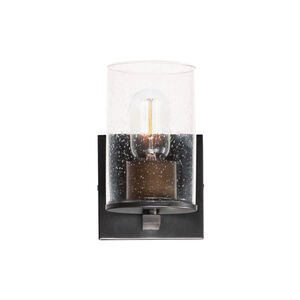 Sleek 1 Light 5 inch Antique Brass/Black Bath Vanity Wall Light