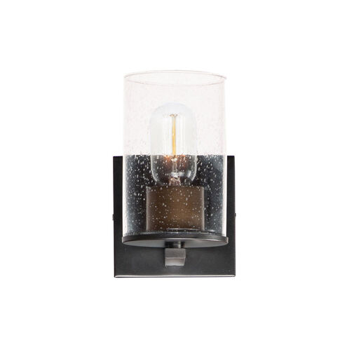 Sleek 1 Light 5 inch Antique Brass/Black Bath Vanity Wall Light