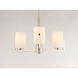 Dart 3 Light 22.25 inch Satin Nickel Mini Chandelier Ceiling Light