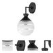 Copacabana 1 Light 15.5 inch Black Outdoor Wall Mount