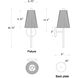 Valette 1 Light 6.75 inch Natural Aged Brass Wall Sconce Wall Light