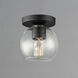 Knox 1 Light 6 inch Black Flush Mount Ceiling Light