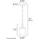Goblet LED 5 inch Satin Nickel Mini Pendant Ceiling Light in Black and Satin Nickel