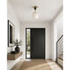 Vesper 1 Light 9.75 inch Satin Brass and Black Semi-Flush Mount Ceiling Light