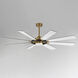 Helm 72 inch Black and Natural Aged Brass Indoor Ceiling Fan