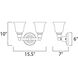 Bel Air 2 Light 15.5 inch Satin Nickel Bath Vanity Wall Light