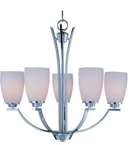 Rocco 5 Light 24 inch Polished Chrome Single Tier Chandelier Ceiling Light