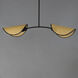 Bonnet 2 Light 34.5 inch Black Linear Pendant Ceiling Light