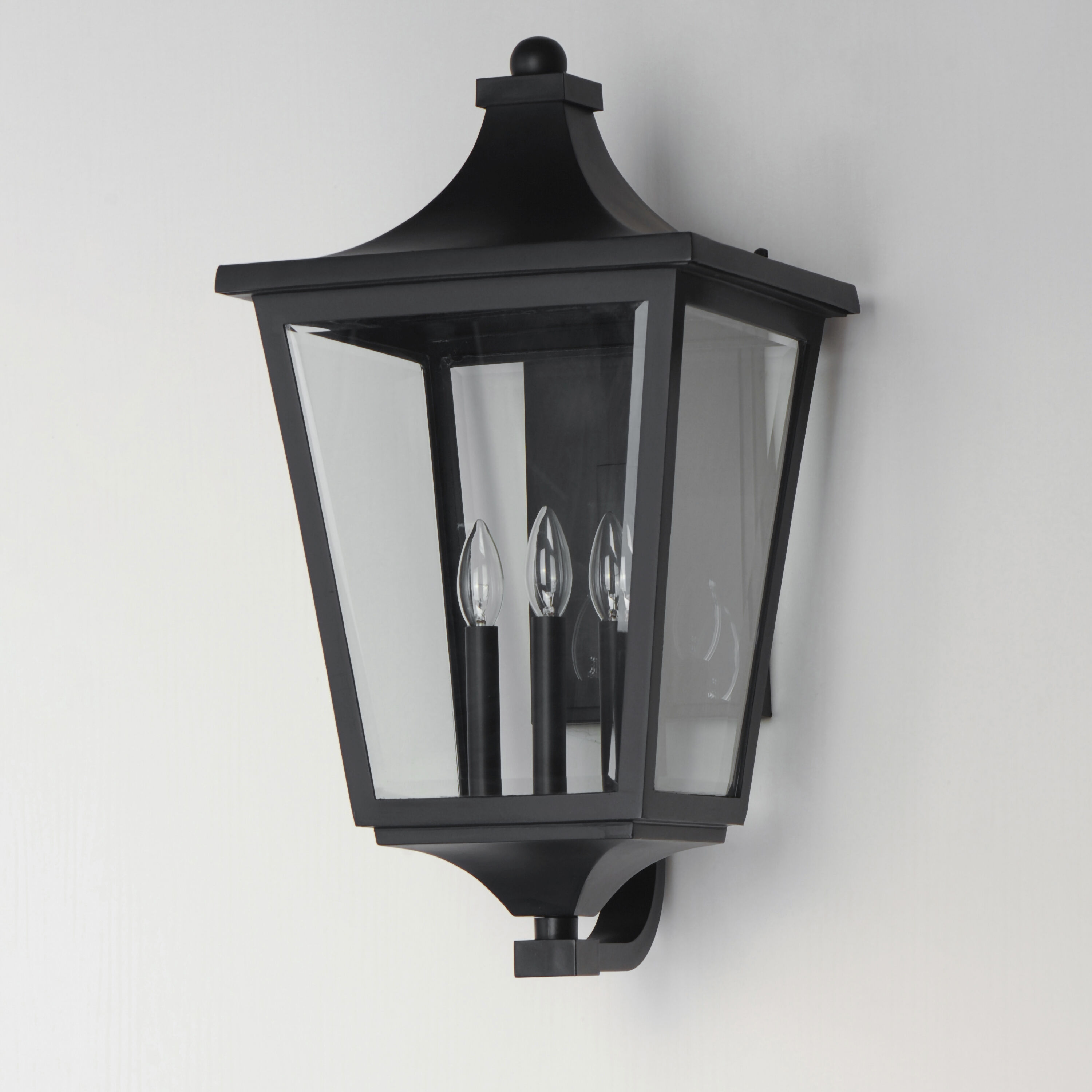 Sutton Place VX 3 Light 25 inch Black Outdoor Wall Mount