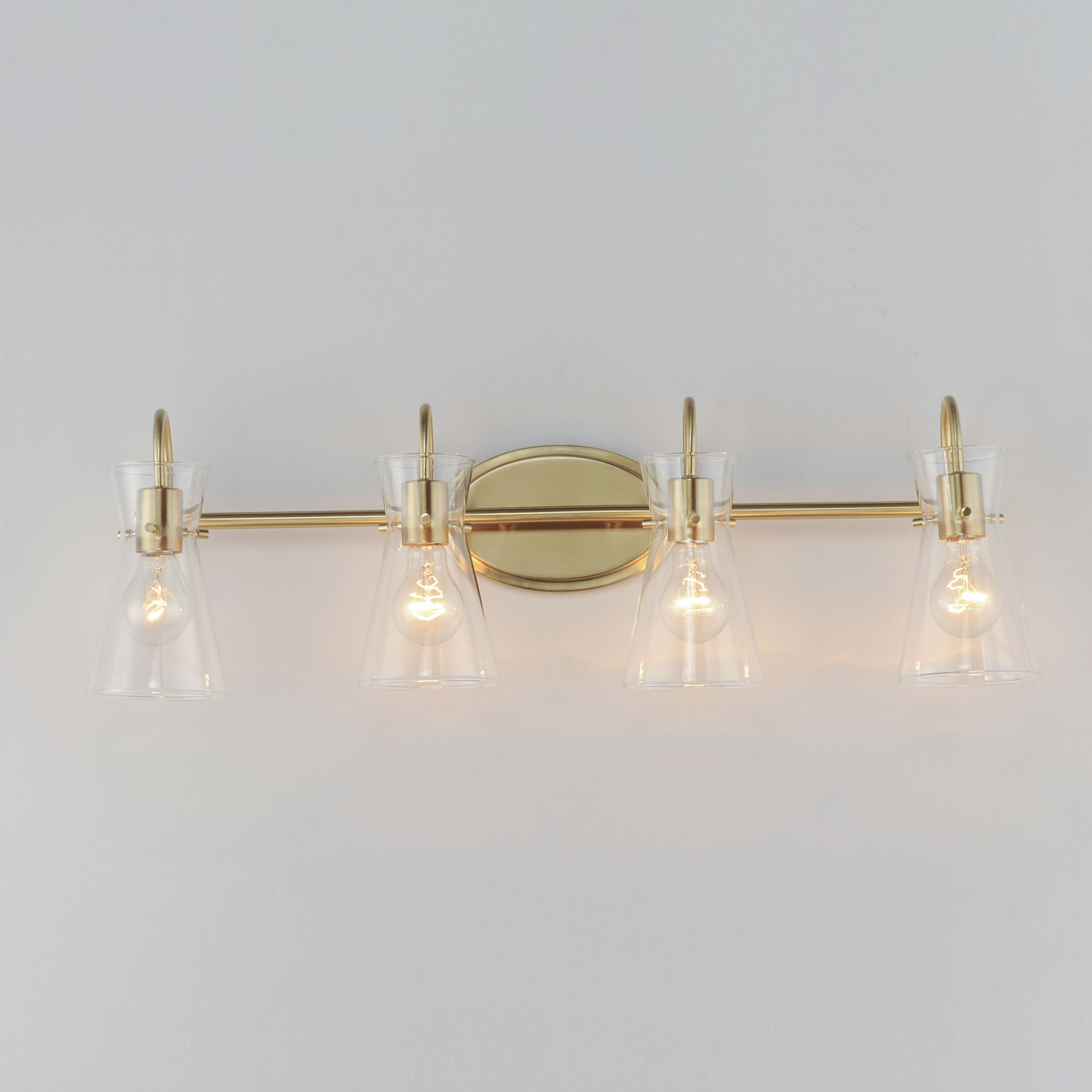 Ava 4 Light 30.7 inch Natural Aged Brass Bath Vanity Light Wall Light