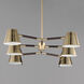 Carlo LED 24 inch Dark Bronze, Leather, Heritage Brass Chandelier Ceiling Light