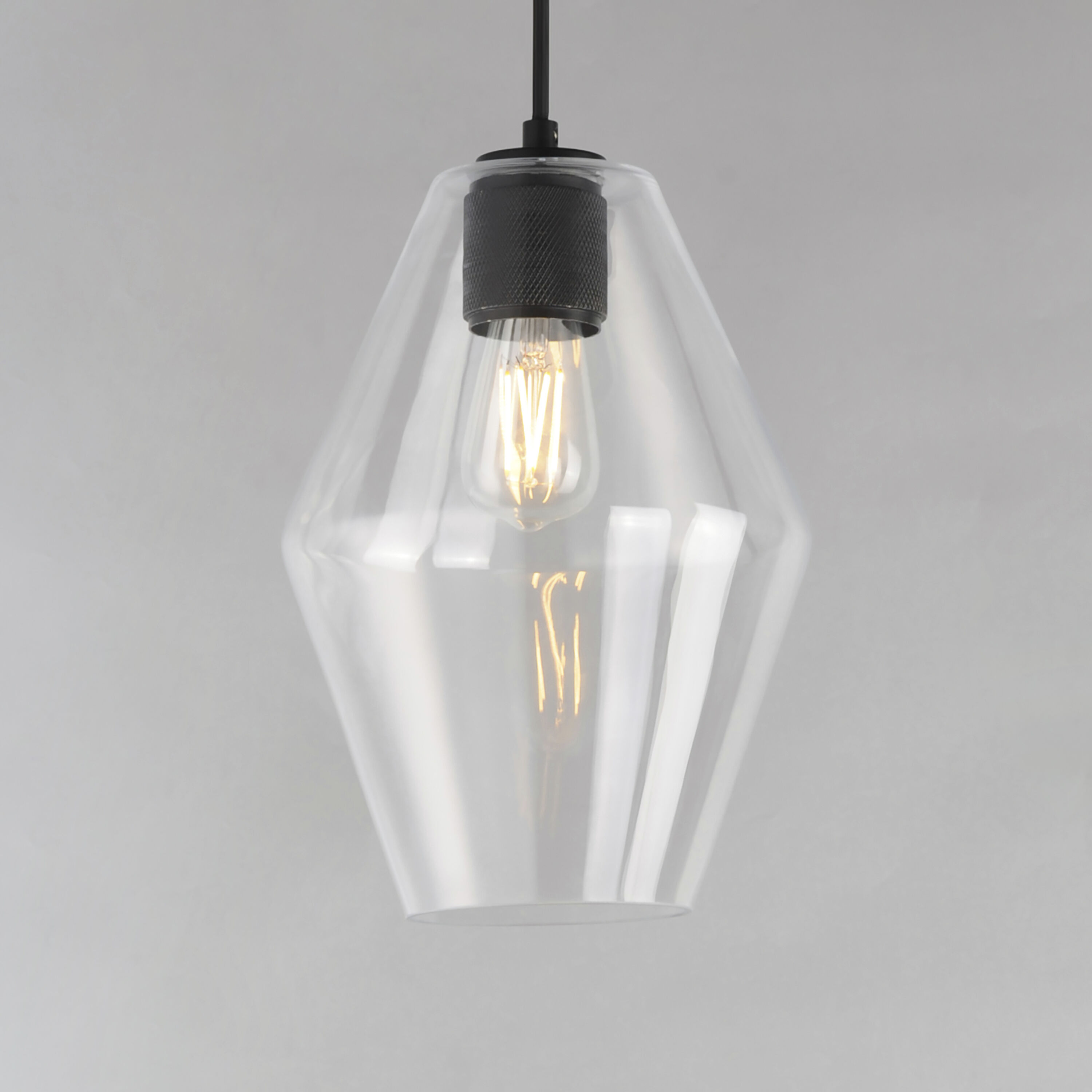 Geode 1 Light 8.7 inch Black Mini Pendant Ceiling Light