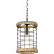 Homestead 1 Light 10 inch Driftwood and Black Single Pendant Ceiling Light