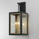 Neoclass 4 Light 29.75 inch Black and Gold Outdoor Wall Mount