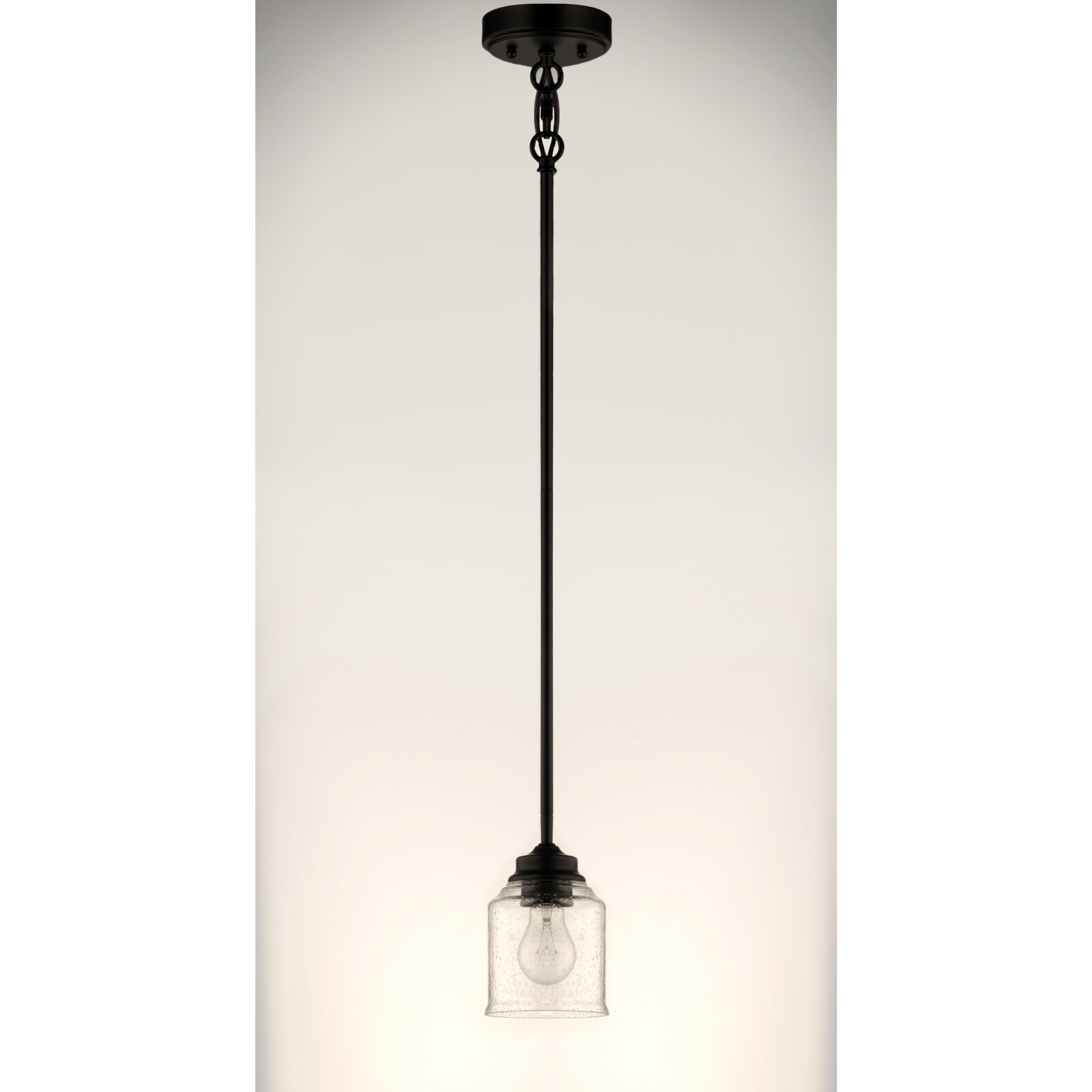 Acadia 1 Light 4.75 inch Black Single Pendant Ceiling Light