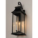 Vicksburg 3 Light 24 inch Black Outdoor Wall Mount