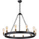 Noble 10 Light 37.5 inch Black and Natural Aged Brass Chandelier Ceiling Light in Medium Base